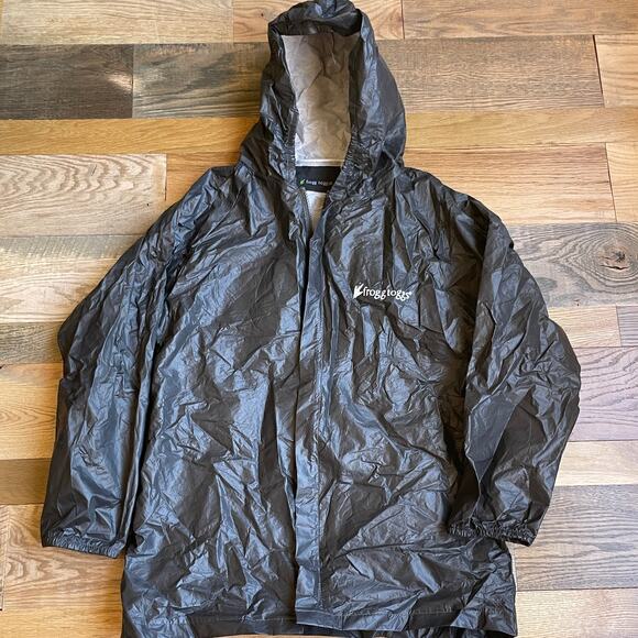 Frogg Toggs Other - Frogg Toggs Ultra-Lite Rain Jacket Hooded Waterproof Black Youth LG